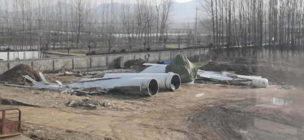 山東境內退役葉片施工現場