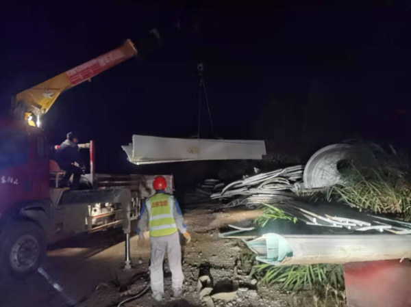 葉片回收處置現場